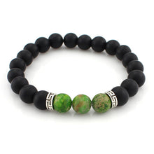 7 Chakra Bracelet Men Head Bracelet Black Lava Stone Beaded Bracelets For Men Women - Sellweyy