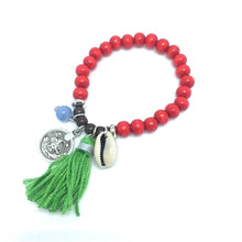 Bohemian Shell Charm Bracelet Tassel Glass Beaded Fashion Beach Wood Beads Bracelet For Women - Sellweyy