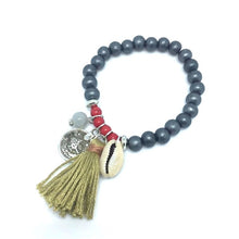 Bohemian Shell Charm Bracelet Tassel Glass Beaded Fashion Beach Wood Beads Bracelet For Women - Sellweyy