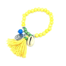 Bohemian Shell Charm Bracelet Tassel Glass Beaded Fashion Beach Wood Beads Bracelet For Women - Sellweyy