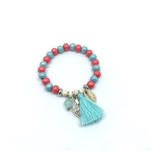 Bohemian Shell Charm Bracelet Tassel Glass Beaded Fashion Beach Wood Beads Bracelet For Women - Sellweyy