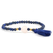 Shinus Bracelet Chakra Bracelets Women Boho Tassel Jewelry Natural Stone Beads Bohemian Handmade Love Heart Meditation Healing - Sellweyy