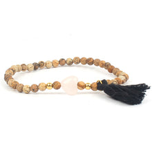 Shinus Bracelet Chakra Bracelets Women Boho Tassel Jewelry Natural Stone Beads Bohemian Handmade Love Heart Meditation Healing - Sellweyy