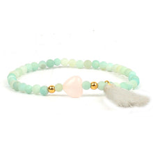 Shinus Bracelet Chakra Bracelets Women Boho Tassel Jewelry Natural Stone Beads Bohemian Handmade Love Heart Meditation Healing - Sellweyy