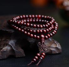 108*8mm Natural Sandalwood Buddhist Buddha Meditation Beads Bracelets For Women Men Jewelry Prayer Bead Mala Rosary Bracelet - Sellweyy