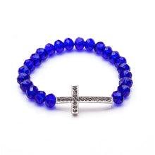 Crystal women's bracelet Charm Colorful Natural stone Crystal Cross bracelets Crystal bracelet for women - Sellweyy