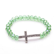Crystal women's bracelet Charm Colorful Natural stone Crystal Cross bracelets Crystal bracelet for women - Sellweyy