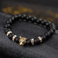 Natural stone Beads men bracelets Lucky Charm Matte Black Natural stone Beads Onyx Stone Matt - Sellweyy