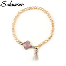 Charm Bracelet Natural Stone Of leave With Cotton Tasse Crystal Armbanden Voor Vrouwen - Sellweyy