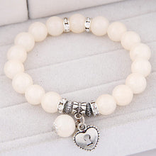 Heart Pendant Wrap Charm Bracelets & Bangles for Women Pulsera Mujer Fashion Bead Strand Bracelet - Sellweyy