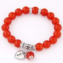 Heart Pendant Wrap Charm Bracelets & Bangles for Women Pulsera Mujer Fashion Bead Strand Bracelet - Sellweyy