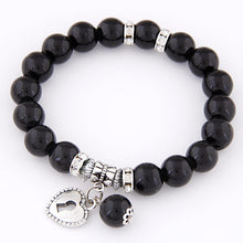 Heart Pendant Wrap Charm Bracelets & Bangles for Women Pulsera Mujer Fashion Bead Strand Bracelet - Sellweyy