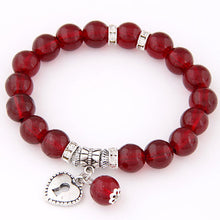 Heart Pendant Wrap Charm Bracelets & Bangles for Women Pulsera Mujer Fashion Bead Strand Bracelet - Sellweyy
