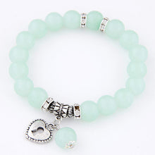 Heart Pendant Wrap Charm Bracelets & Bangles for Women Pulsera Mujer Fashion Bead Strand Bracelet - Sellweyy
