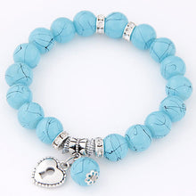 Heart Pendant Wrap Charm Bracelets & Bangles for Women Pulsera Mujer Fashion Bead Strand Bracelet - Sellweyy