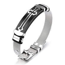 Modyle 2017 New Gold-Color Cross Bracelet For Men Women Stainless Steel Cool Men Jewelry Gifts - Sellweyy