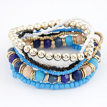 Bohemian Fashion Jewelry MutiLayer Beads Bracelets & Bangles for Women Elastic Strand - Sellweyy