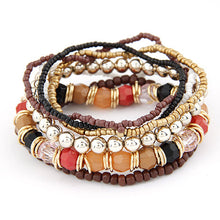 Bohemian Fashion Jewelry MutiLayer Beads Bracelets & Bangles for Women Elastic Strand - Sellweyy