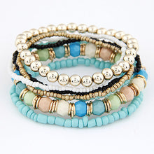 Bohemian Fashion Jewelry MutiLayer Beads Bracelets & Bangles for Women Elastic Strand - Sellweyy