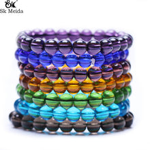 Colorful Glass Beads Transparent Beads Bracelet For Women & Man Fashion Simple Classic Bracelet Unisex - Sellweyy