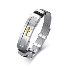 Modyle 2017 New Gold-Color Cross Bracelet For Men Women Stainless Steel Cool Men Jewelry Gifts - Sellweyy
