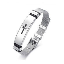Modyle 2017 New Gold-Color Cross Bracelet For Men Women Stainless Steel Cool Men Jewelry Gifts - Sellweyy