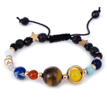 The Eight Universe Galaxy Moon Star Solar System Planets Bracelet Pluto Male Natural Lava Beads Stone Bracelets for Women Men - Sellweyy