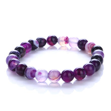 Purple Bracelet Chakra Yoga Beads Volcanic Stone 8mm Natural Stone Beads Bracelets For Women - Sellweyy