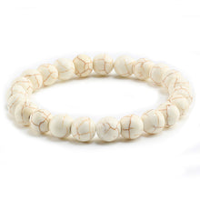 Natural Turquoises Stone Bracelet Homme Femme Charms 8MM Men Strand Beads Yoga Bracelets - Sellweyy
