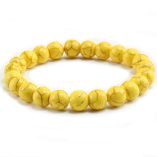 Natural Turquoises Stone Bracelet Homme Femme Charms 8MM Men Strand Beads Yoga Bracelets - Sellweyy