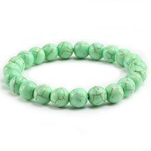 Natural Turquoises Stone Bracelet Homme Femme Charms 8MM Men Strand Beads Yoga Bracelets - Sellweyy