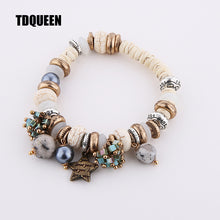 Stone Crystal Pearl Metal Beads Bracelets and Bangles Vintage Ethnic Jewelry Boho Bracelet - Sellweyy