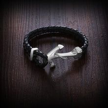Genuine Leather Anchor Stainless Steel Bracelets & Bangles Male Jewelry 215m Length Men Bracelet Gift For Dad(JewelOra BA101280) - Sellweyy